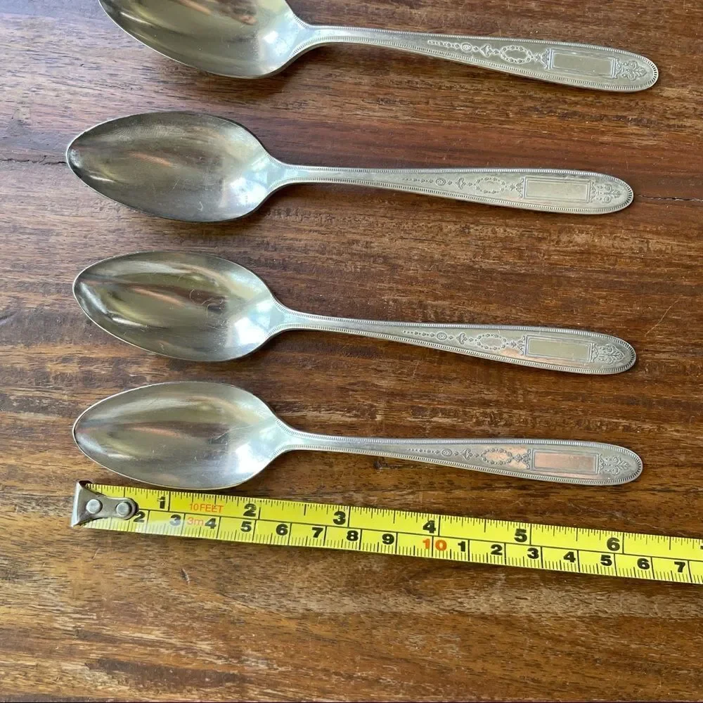 Antique 1921 Oneida Community Plate Grosvenor Teaspoons Set of 5 No Monogram